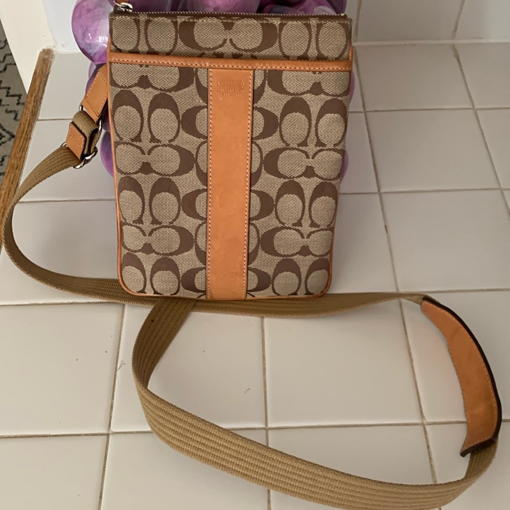 Coach canvas leather bag